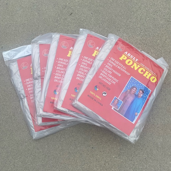 Adult Poncho 5 Pack - Picture 3 of 6